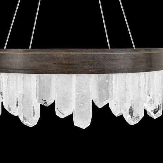 21-Inch Crystal Spire LED Pendant Light / Gold