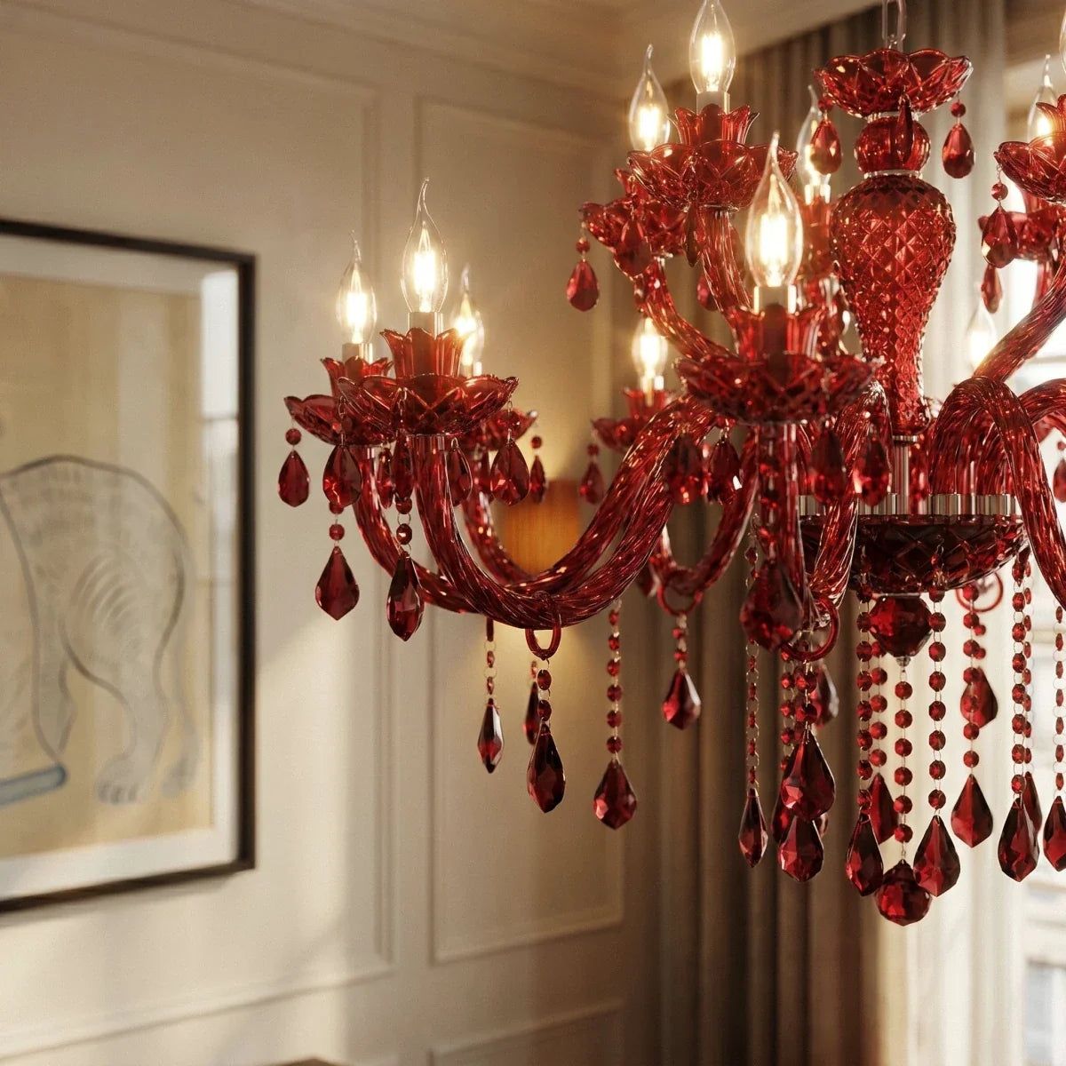 Brigitte Chandelier - Red