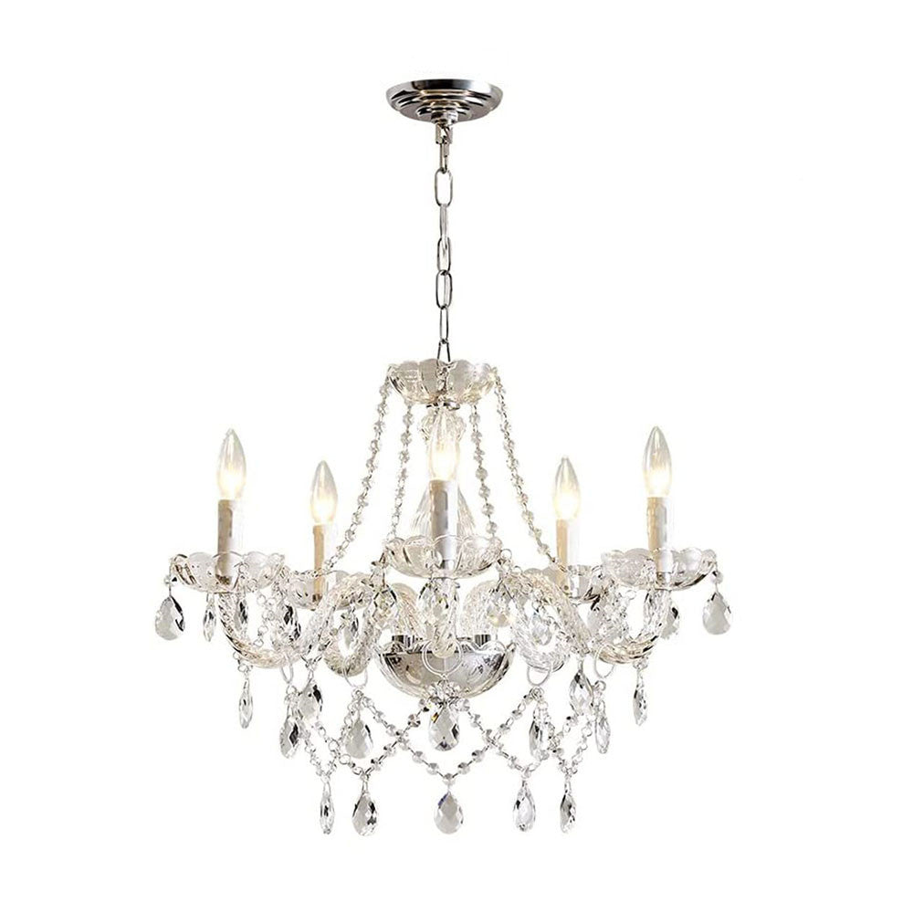 Five-Light European Crystal Chandelier