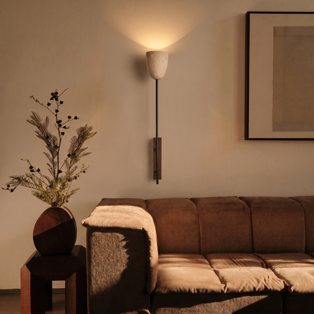 Flanso Travertine Wall Lamp