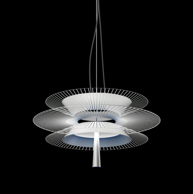 Layered Hollow Iron LED Chandelier / Gold / Diameter 68CM / White light