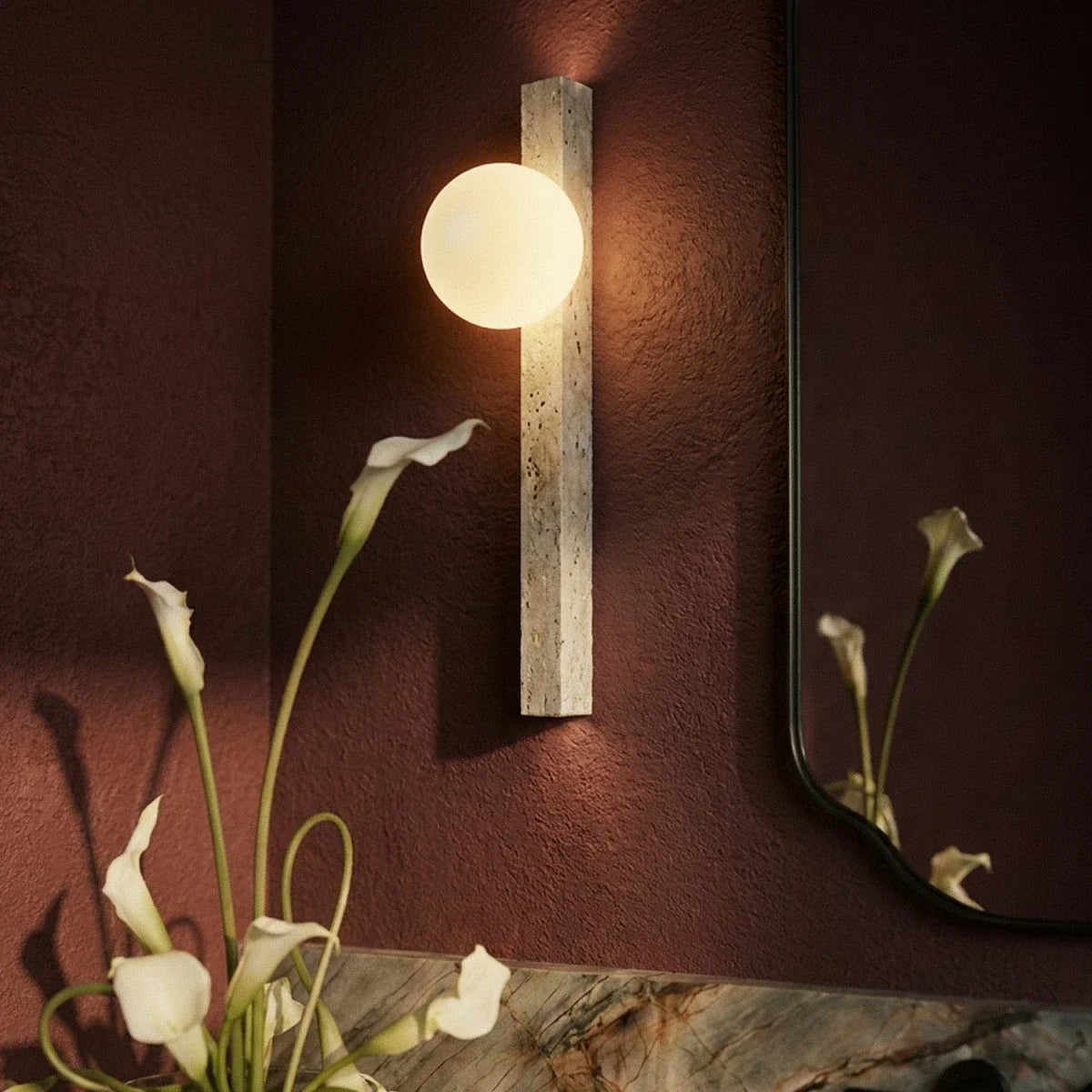 Olorva Travertine Wall Lamp