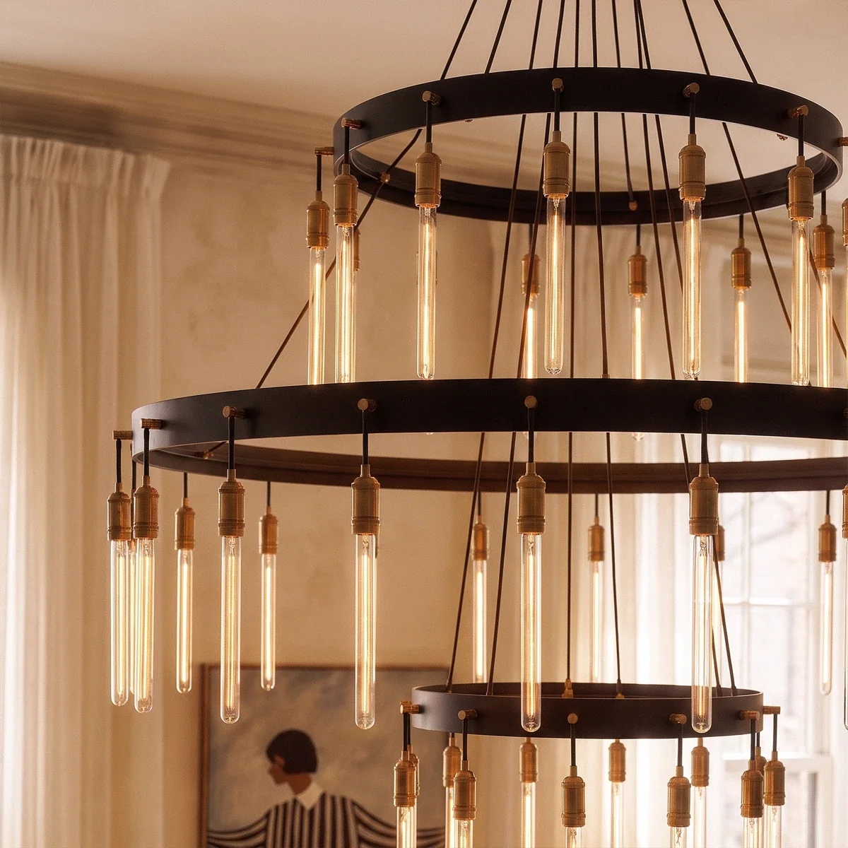 Sidero 3-Tier Round Chandelier