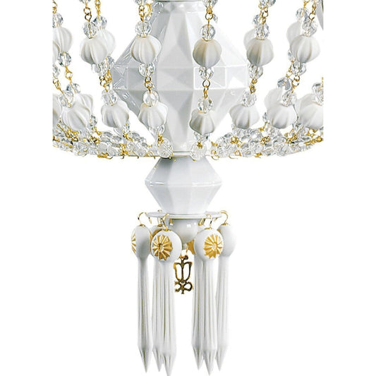 Six-Light Porcelain Tulip Chandelier