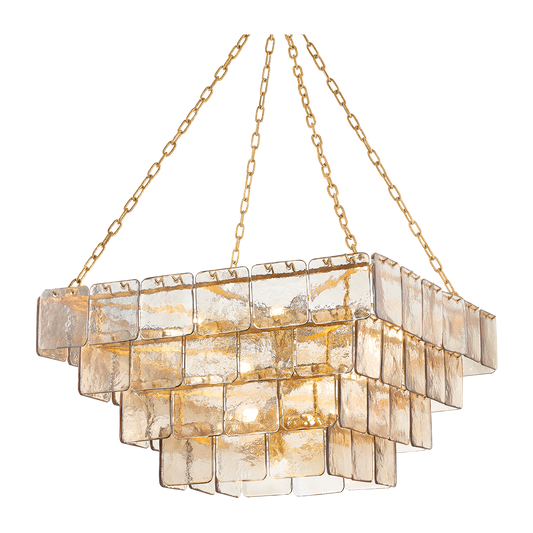 17-Light Champagne Glass Tiered Chandelier / Default Title