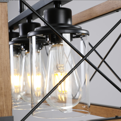 32-Inch Five-Light Farmhouse Pendant Chandelier
