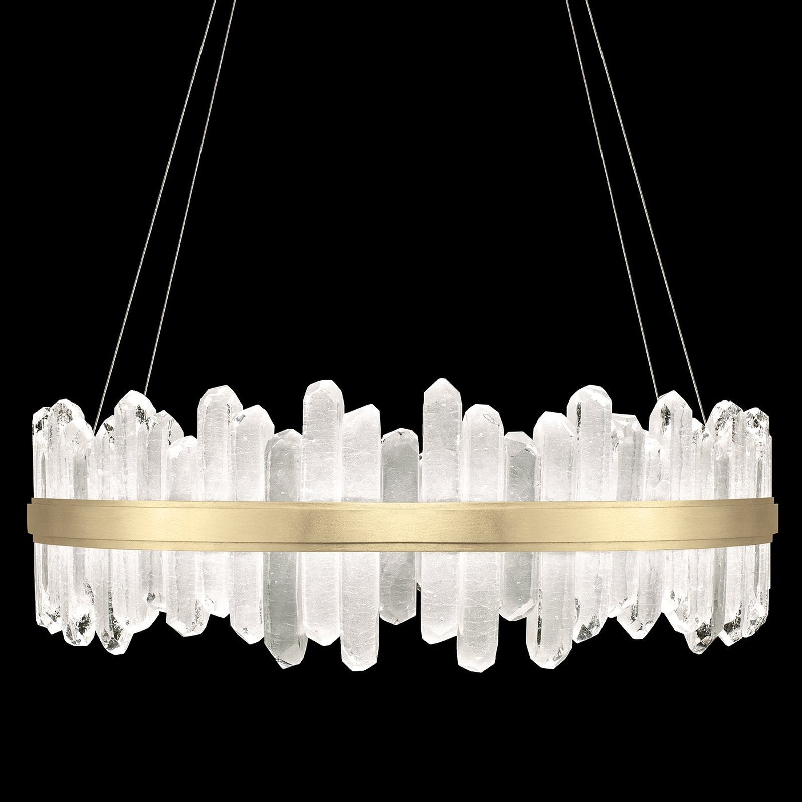 41-Inch Crystal Spire LED Pendant Light