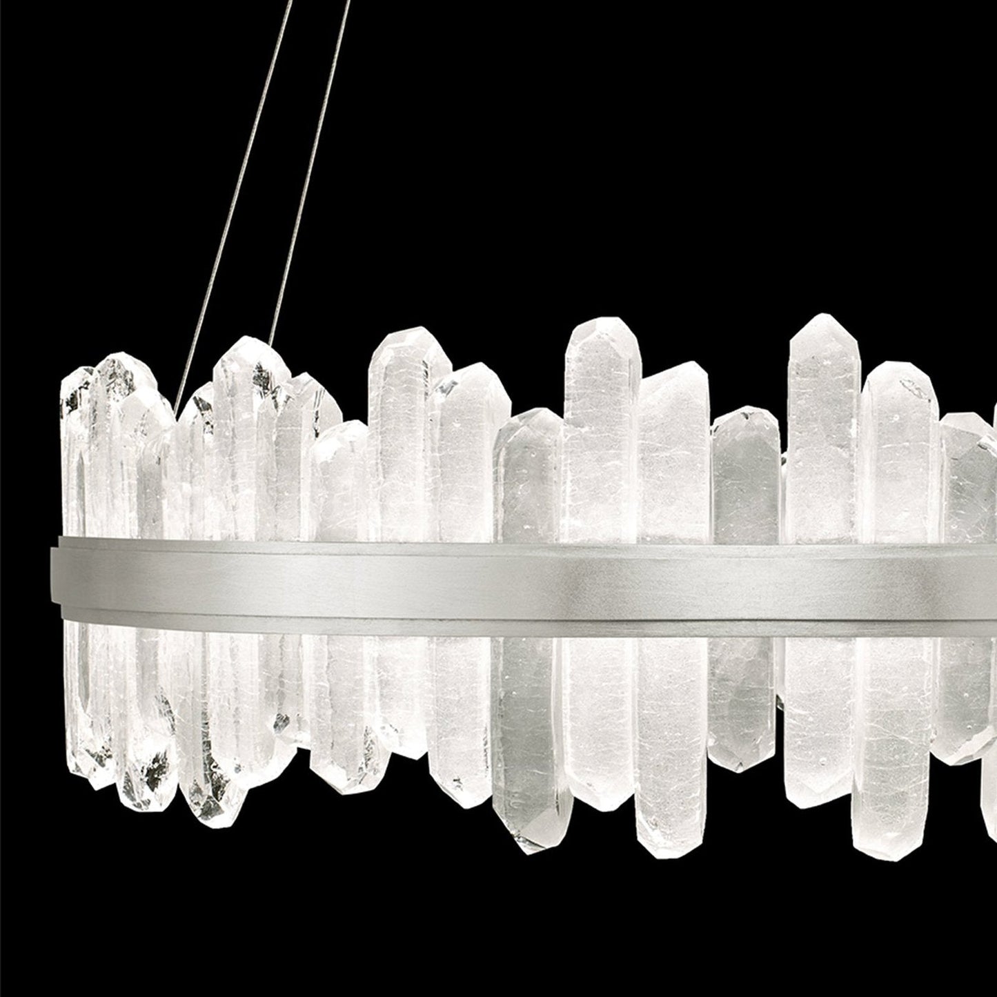 41-Inch Crystal Spire LED Pendant Light