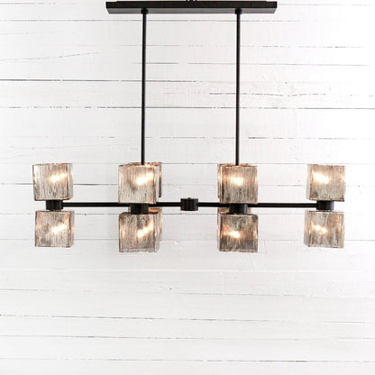 Adjustable Metallic Glass Linear Chandelier / Default Title