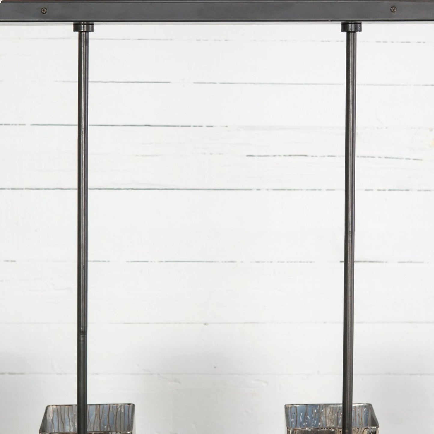 Adjustable Metallic Glass Linear Chandelier