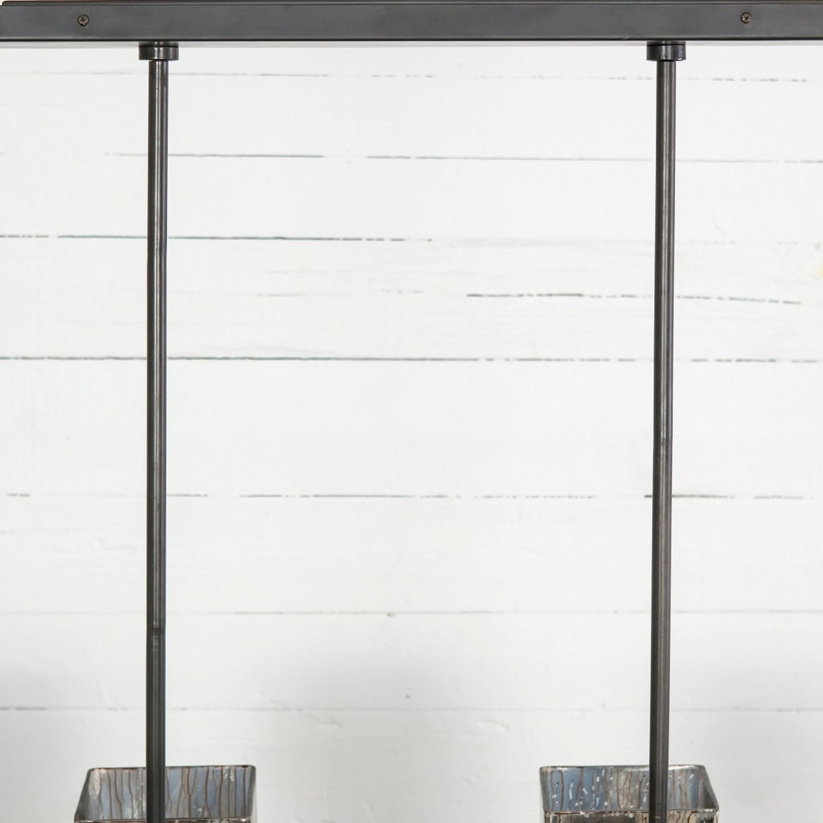 Adjustable Metallic Glass Linear Chandelier
