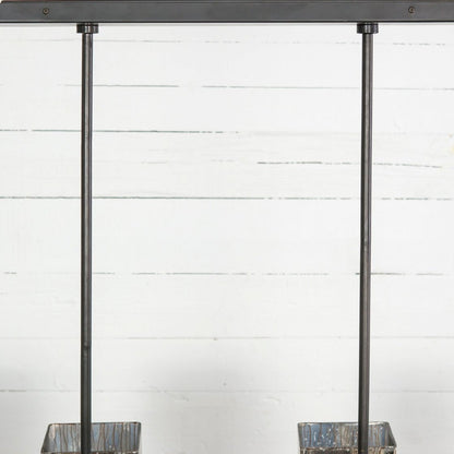 Adjustable Metallic Glass Linear Chandelier