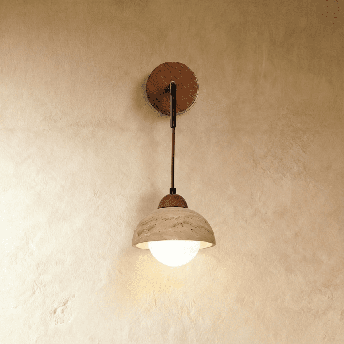 Aluria Travertine Wall Lamp