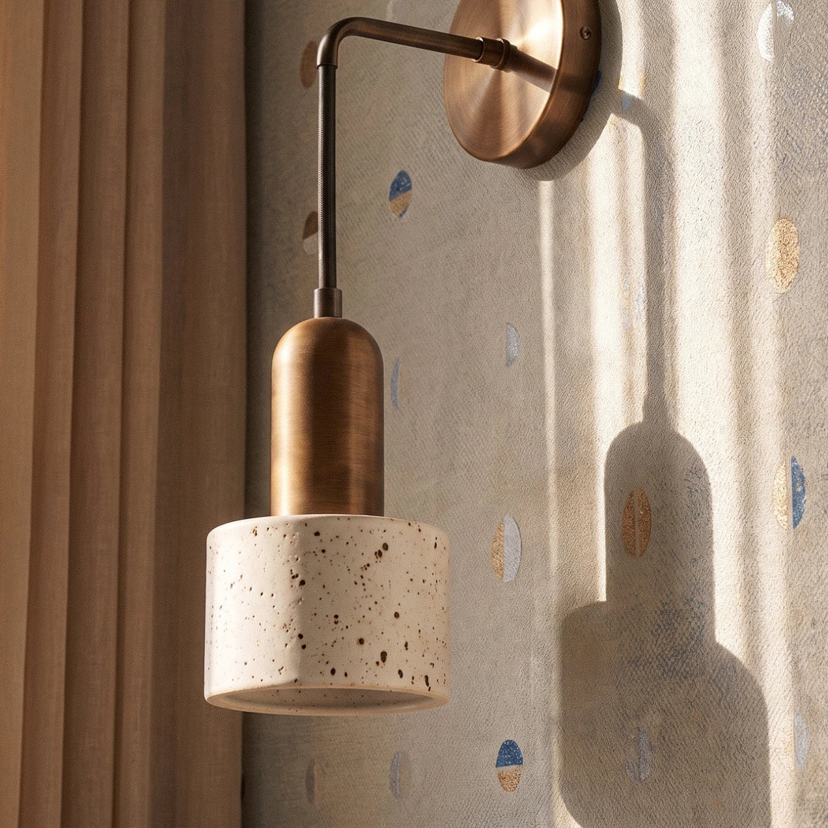 Aluria Travertine Wall Lamp