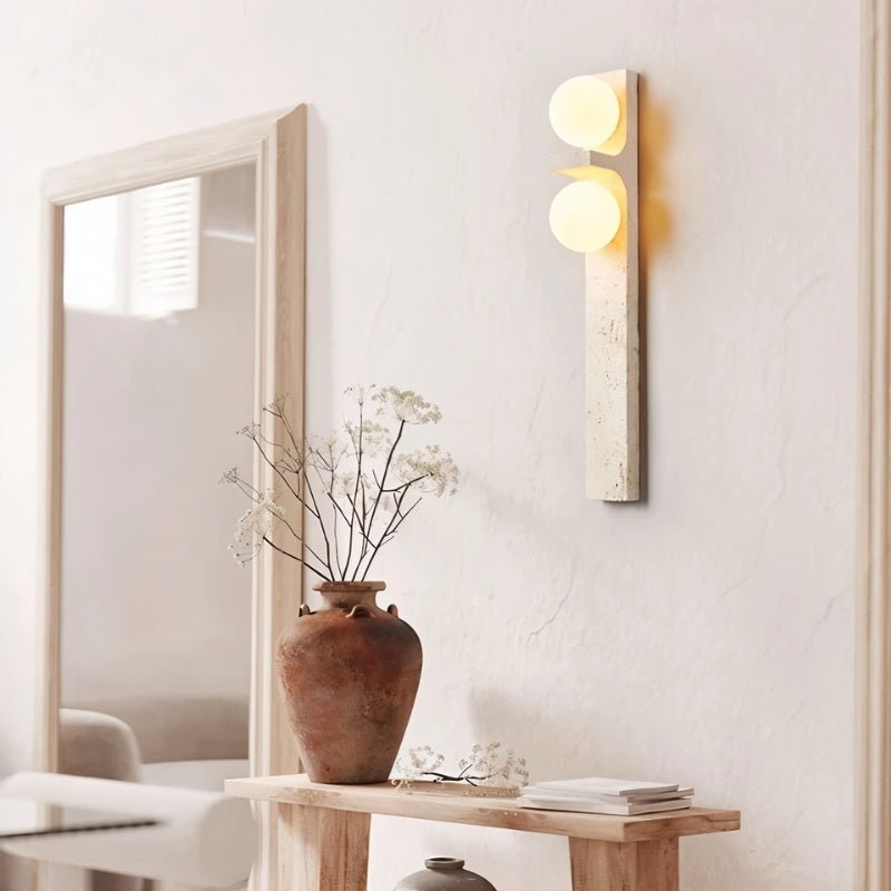 Aryil Travertine Wall Lamp