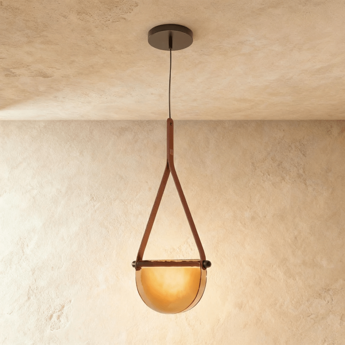 Avgi Leather Pendant Light