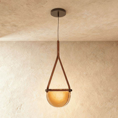 Avgi Leather Pendant Light