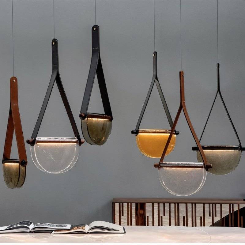 Avgi Leather Pendant Light