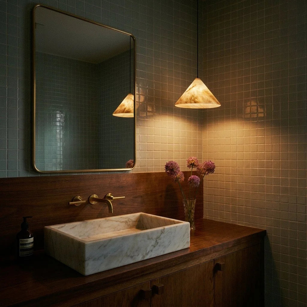 Blom Alabaster Pendant Light