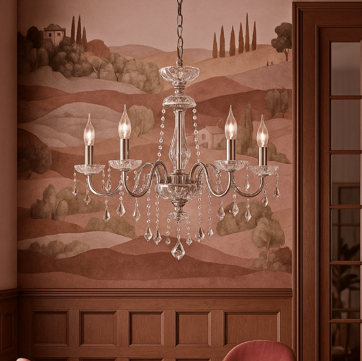 Brigitte Chandelier - Champagne Silver