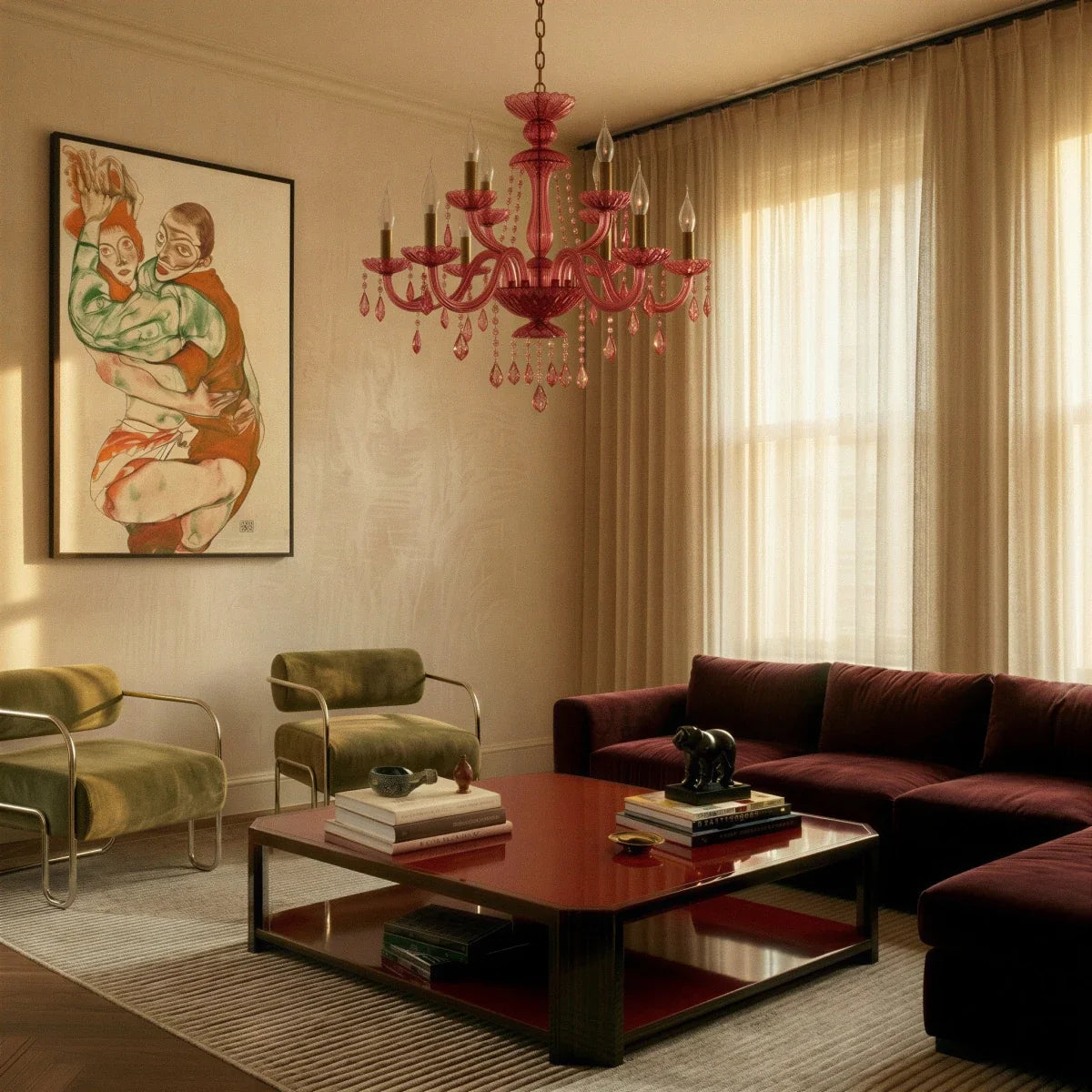 Brigitte Chandelier - Pink