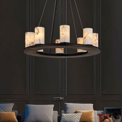 Centrum Round Alabaster Chandelier