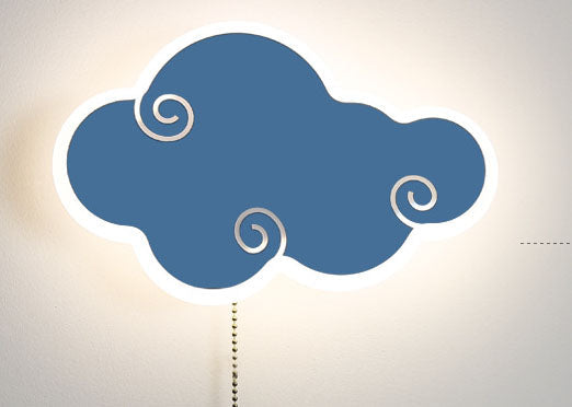 Cloud-Shaped Acrylic Wall Light / Blue warm light