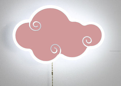 Cloud-Shaped Acrylic Wall Light / Pink tricolor light