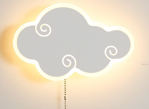 Cloud-Shaped Acrylic Wall Light / Pink warm Light