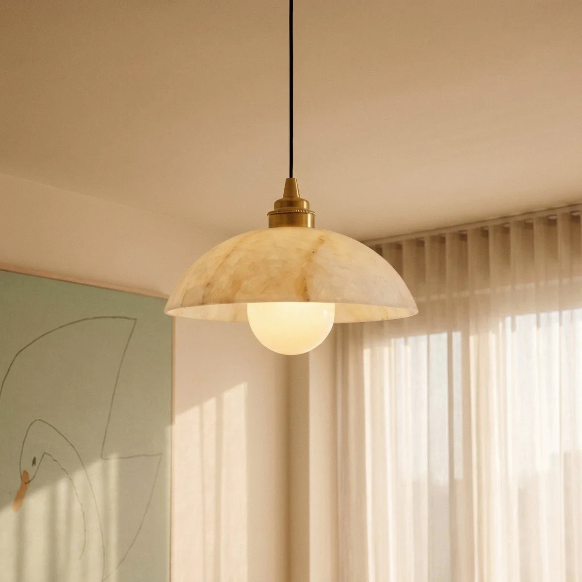 Cupola Alabaster Pendant Light