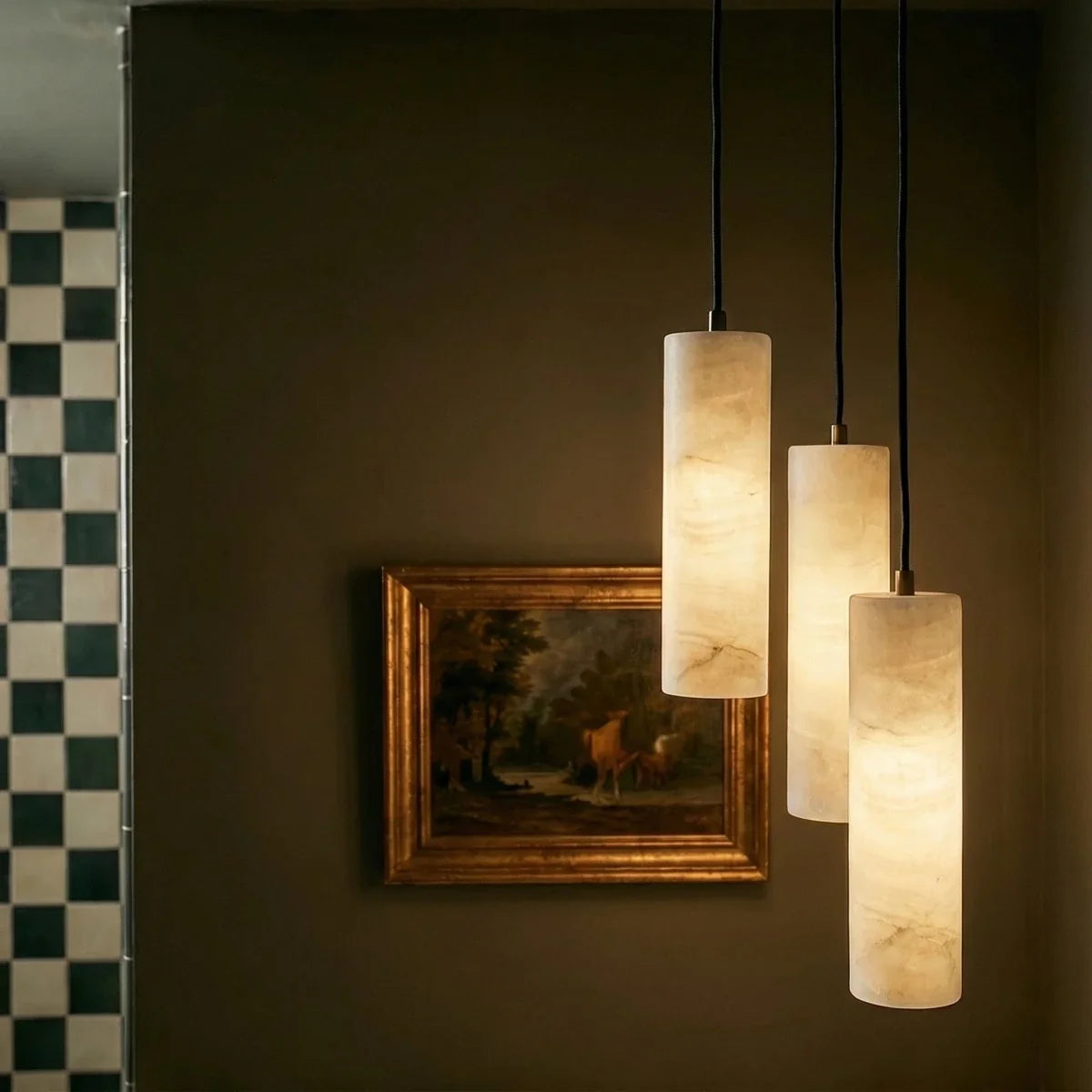 Entokei Alabaster Chandelier Light