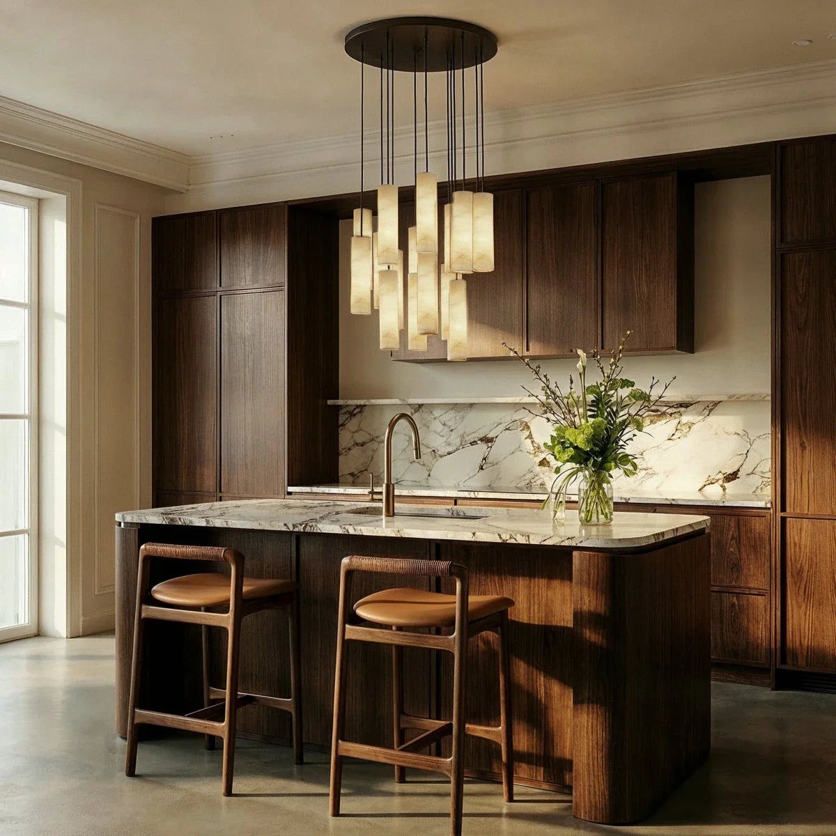 Entokei Alabaster Chandelier Light
