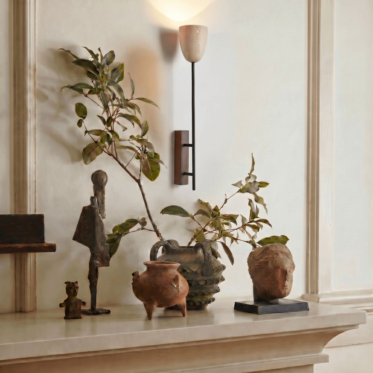 Flanso Travertine Wall Lamp