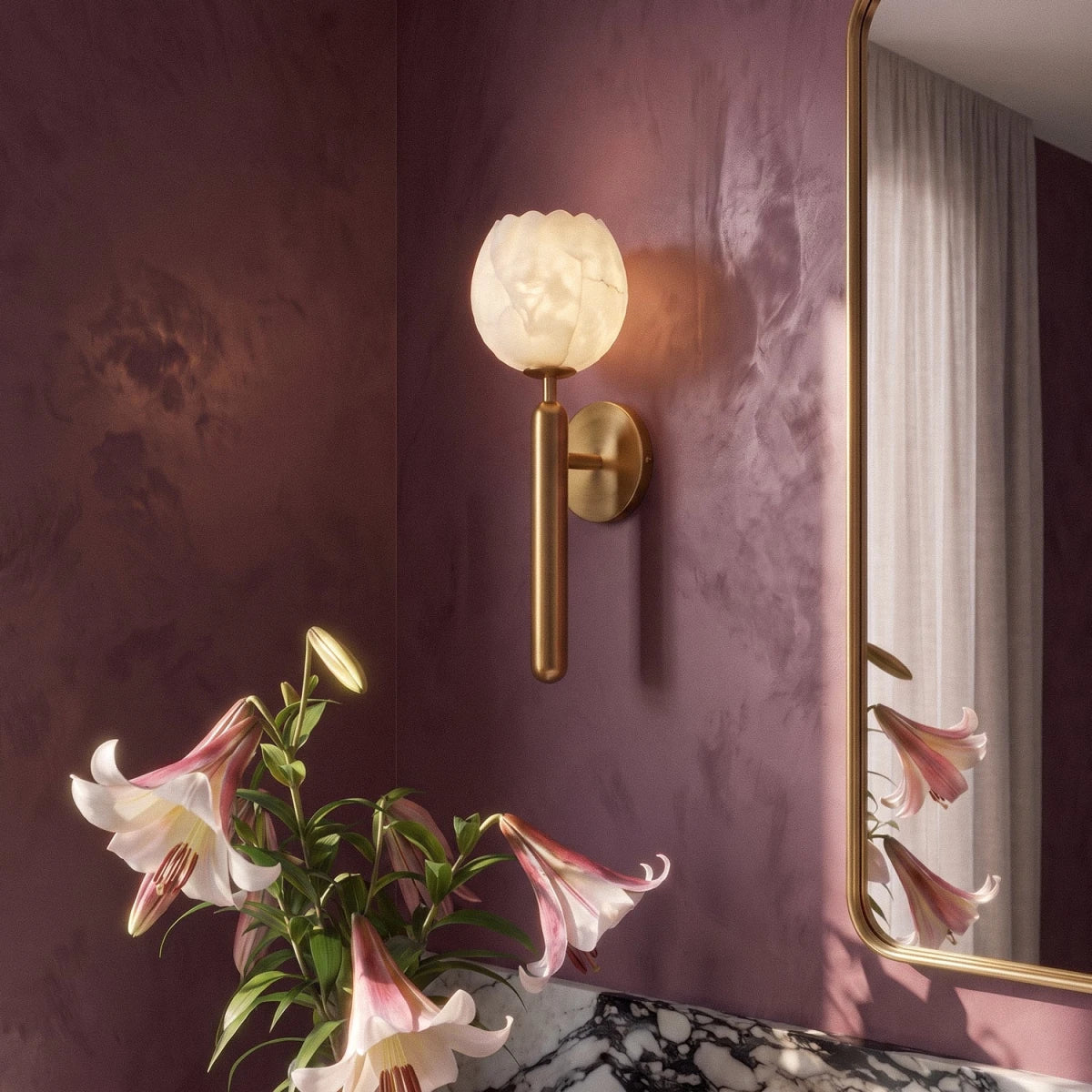 Flora Alabaster Wall Lamp