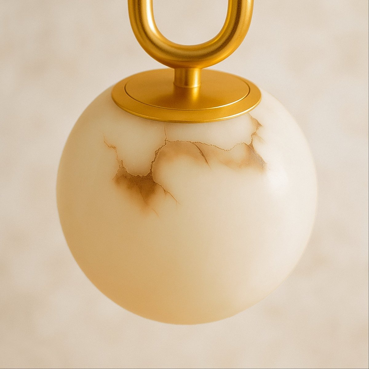 Gong Alabaster Pendant Light