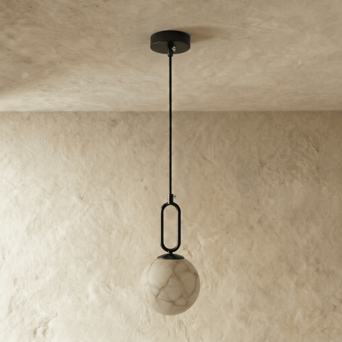 Gong Alabaster Pendant Light