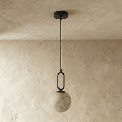 Gong Alabaster Pendant Light