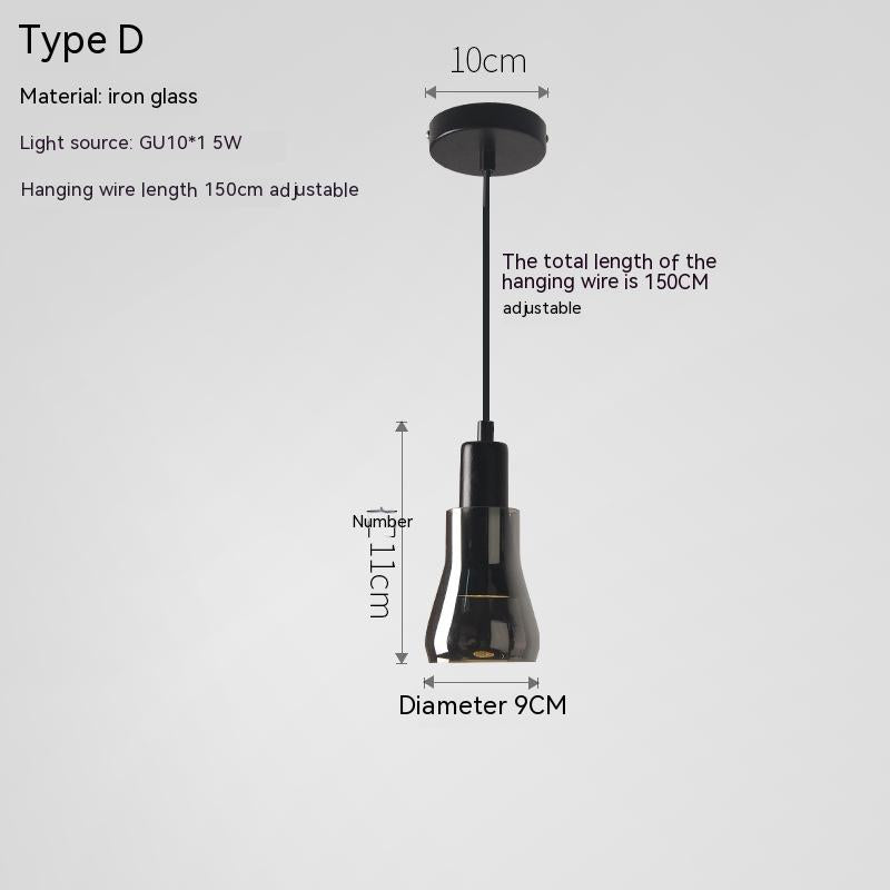 GU10 Glass Spotlight Pendant Light