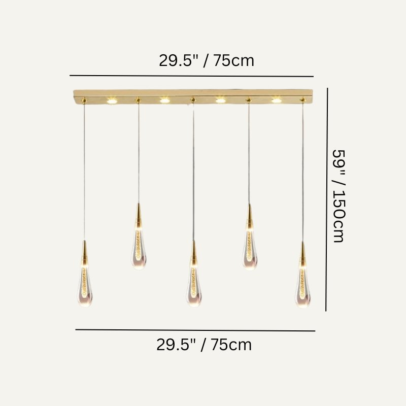 Drop Linear Chandelier