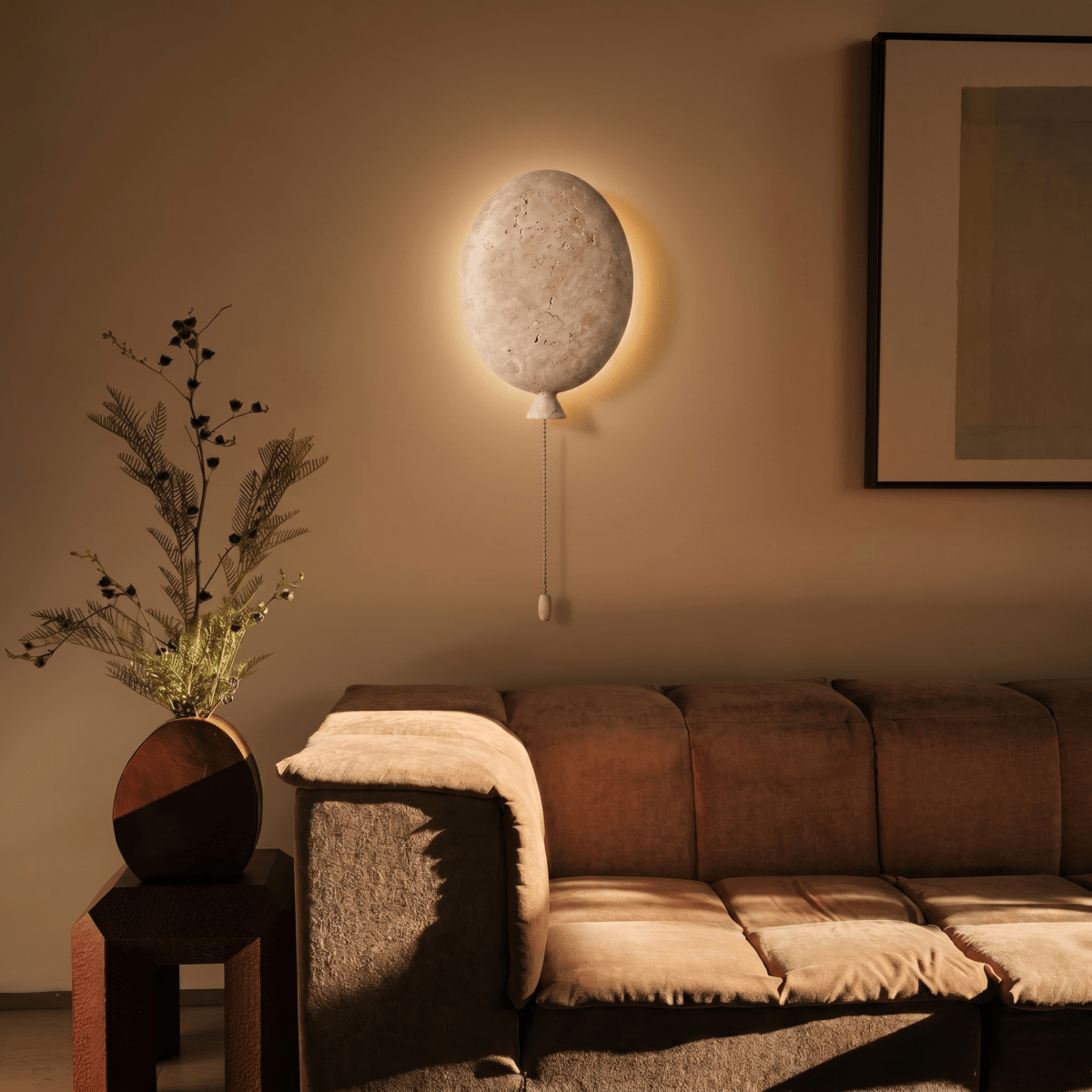 Krone Travertine Wall Lamp