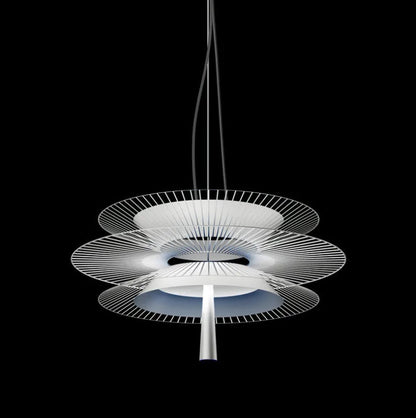 Layered Hollow Iron LED Chandelier / Gold / Diameter 68CM / White light