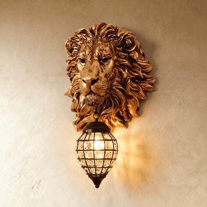 Lion Head Wall Lamp