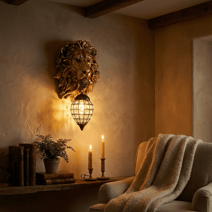 Lion Head Wall Lamp