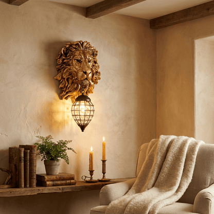 Lion Head Wall Lamp