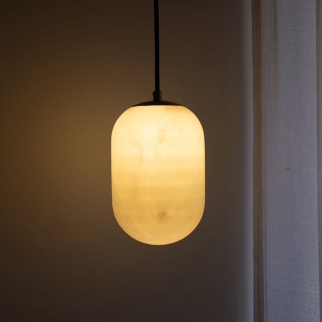 Lithos Alabaster Pendant Light