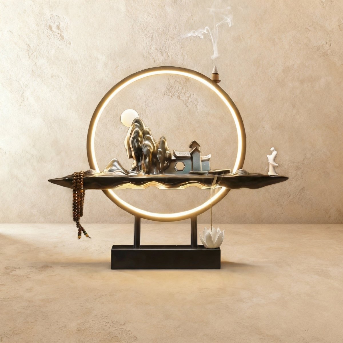 Moonlit Incense Burner Table Lamp