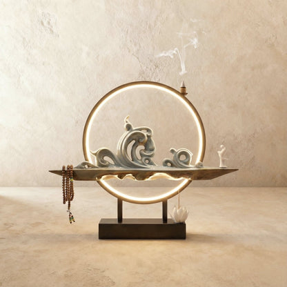 Moonlit Incense Burner Table Lamp