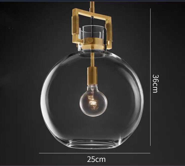 Nordic Iron and Glass Chandelier