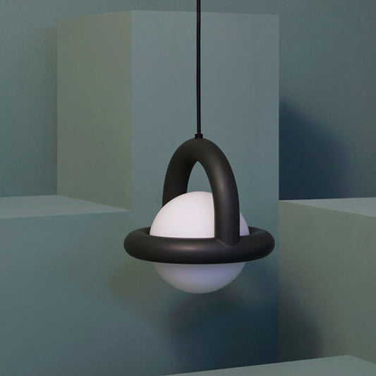 Nordic Line Bedside Pendant Light / Matte Black Warm Light