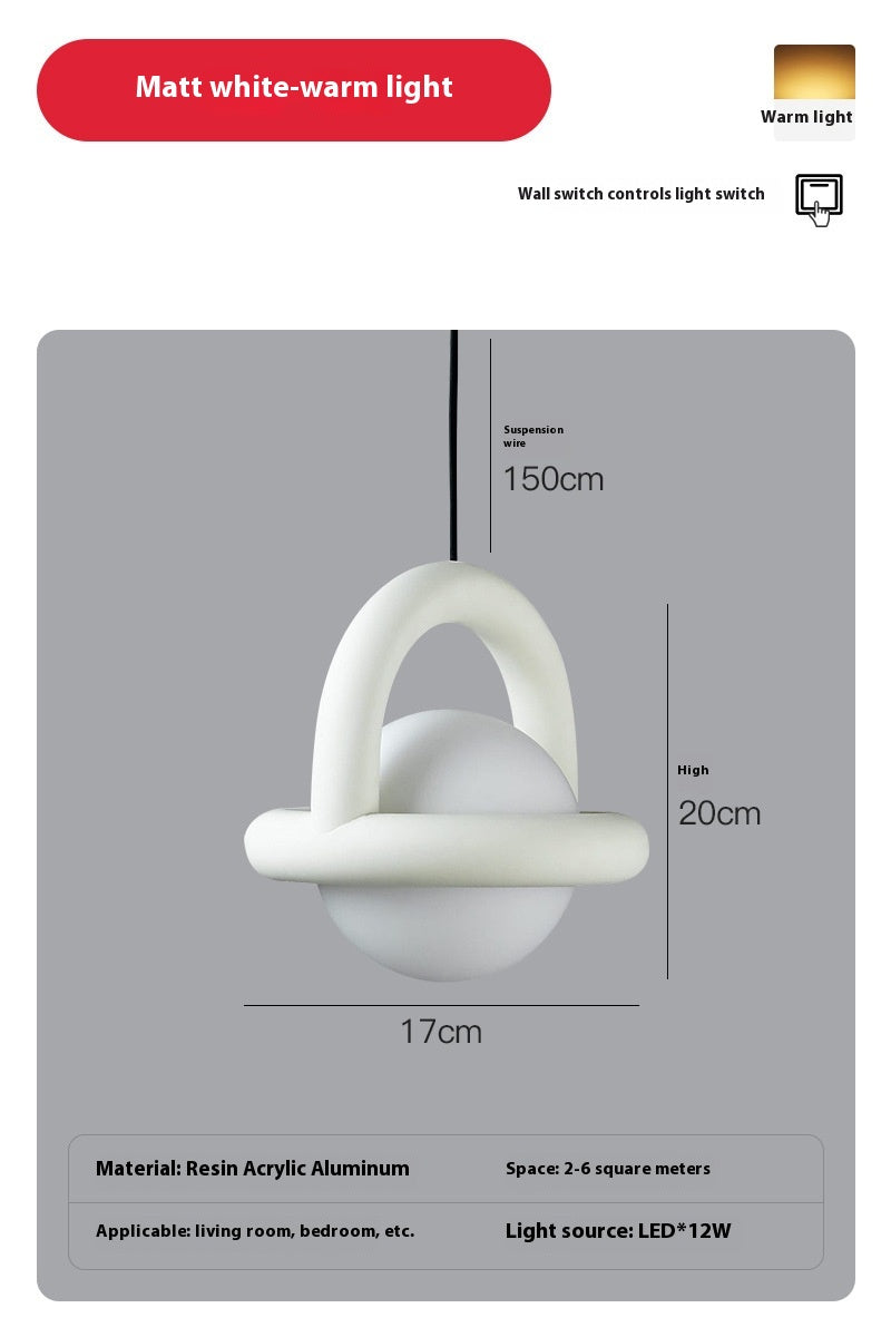 Nordic Line Bedside Pendant Light / Green Warm Light